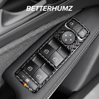 BETTERHUMZ Углеродное Волокно Для Mercedes Benz W176 W204 W212 C Class Наклейка На Панель Управления Стеклами Автомобиля Внутренняя Отделка Автомобильные Аксессуары
