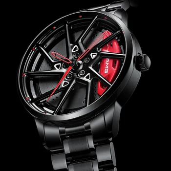 2021оригинальные 3D мужские часы Rim Watch Hub Спортивные часы индивидуального дизайна Водонепроницаемые креативные мужские часы Мужские наручные часы с колесом