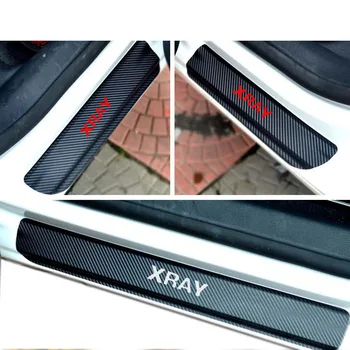 Для LADA XRAY Виниловая наклейка из углеродного волокна, защита двери автомобиля от царапин, защита порога от скольжения, передняя потертость, стайлинг автомобиля