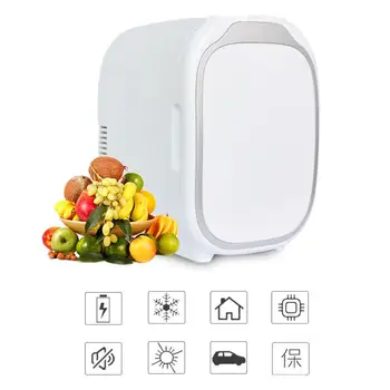 Холодильник с морозильной камерой 12 В, обогреватель, 6-литровый автомобильный мини-холодильник с морозильной камерой, Электрический холодильник, Портативный холодильник-морозильник для путешествий