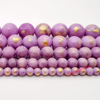 Натуральные золотистые Радужные нефриты Круглые рассыпчатые каменные бусины 4 6 8 10 12 мм Золотисто-фиолетового цвета 