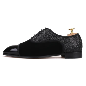 Piergitar / Новинка 2019 года; мужская обувь из сплайсинговых материалов ручной работы; мужские классические туфли-дерби в британском стиле; мужские модельные туфли с красной подошвой