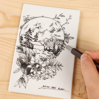 Обмакивание Авторучки В глазурь Керамика DIY Painting Pen Цветная Ручка Для Рисования Керамический Инструмент
