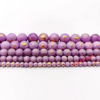 Натуральные золотистые Радужные нефриты Круглые рассыпчатые каменные бусины 4 6 8 10 12 мм Золотисто-фиолетового цвета 