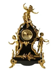 Черные украшения для основания часов, аксессуары для декора, современные экспонаты для украшения дома, часы с Ангелом на столешнице