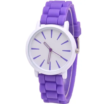 Новые простые женские кварцевые часы, повседневные модные часы с силиконовым ремешком, ультратонкие наручные часы Geneva Jelly, подарочные часы, прямая поставка