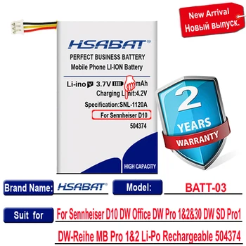 Лучший бренд, 100% Новый Аккумулятор BATT-03 для Sennheiser D10 DW Office DW Pro 1 & 2 & 30 DW SD Pro1 DW-Reihe MB Pro 1 & 2 504374 Батареи