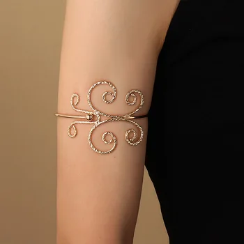 Чешские подвески с кисточками, шарм, верхний браслет, цепочка на руку, Металлический выдалбливающийся геометрический узор, ретро браслет-манжета, браслеты для тела