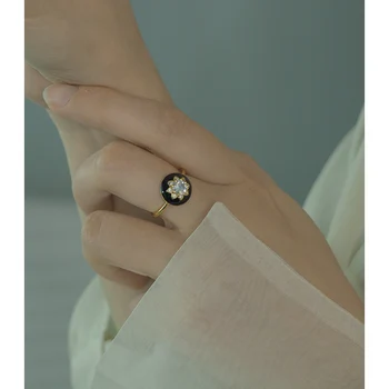 Кольца с цветочным узором AAA из стерлингового серебра 925 пробы, женские свадебные украшения, панк-дизайнер, Клубная коктейльная вечеринка, Япония