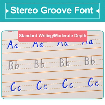 4 Многоразовых транскрипта для каллиграфии Groove, английский курсив, набивка ручкой Groove, упражнения для письма детей