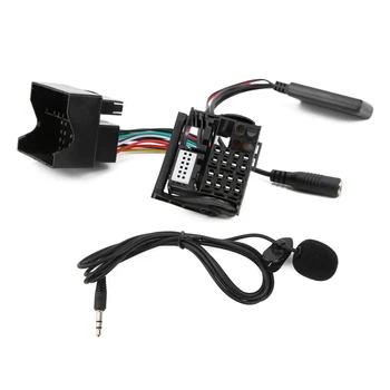 Адаптер аудиокабеля длиной 150 см/59 дюймов Стабильная передача 5.0 Разъем жгута проводов AUX с микрофоном для автомобиля