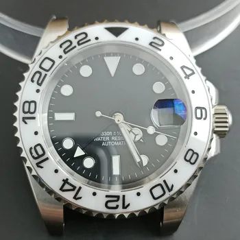 Новые роскошные мужские автоматические механические часы GMT 40 мм корпус часов керамическая окантовка Юбилейный ремешок сапфировые водонепроницаемые часы GMT мужские