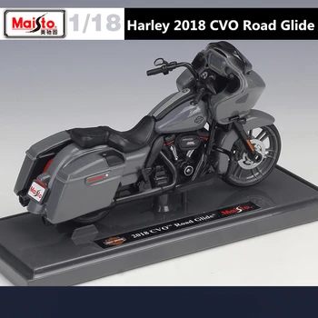 Maisto 1:18 Harley Davidson 2018 CVO Road Glide Сплавная Модель Мотоцикла, Отлитая под давлением Классическая Коллекция Моделей Мотоциклов, Детская Игрушка В Подарок