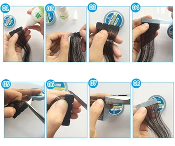 Синяя кружевная поддерживающая лента спереди для парика, лента для парика, двусторонняя лента для наращивания волос