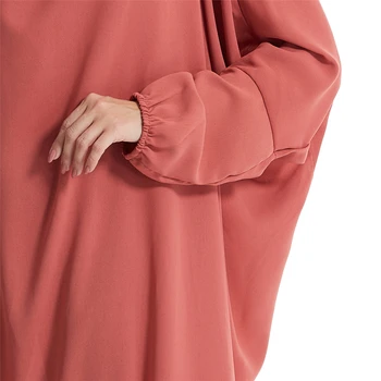 Абая с капюшоном Мусульманская женская молитвенная одежда Платье-хиджаб Арабский халат Накладной Кафтан Химар Джилбаб Платье Ид Рамадан Исламская одежда