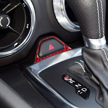 Для Chevrolet Camaro 2017 2018 2019 Внутренняя отделка из углеродного волокна, кнопка аварийного включения света, Декор, накладка, наклейка, аксессуары для автомобиля