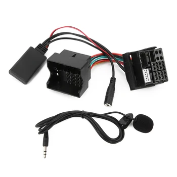 Адаптер аудиокабеля длиной 150 см/59 дюймов Стабильная передача 5.0 Разъем жгута проводов AUX с микрофоном для автомобиля
